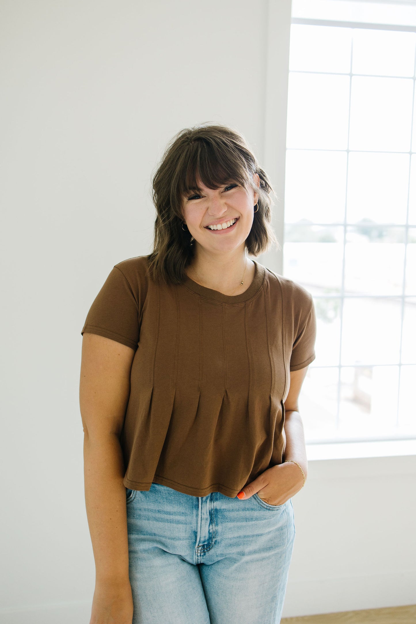 Carson Pleated Tee
