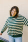 +Lydia Striped Knit Top in Hunter Green - Lettie Boutique