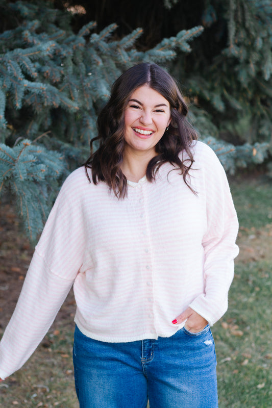 Melina Stripe Sweater in Pink