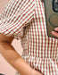 Aubrey Plaid Peplum Blouse