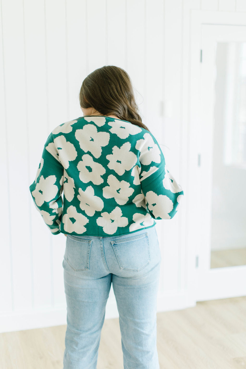 Maxwell Floral Sweater in Pine