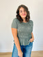 Marla Ruched Top in Olive