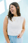 *Milana Sleeveless Denim Top in White - Lettie Boutique