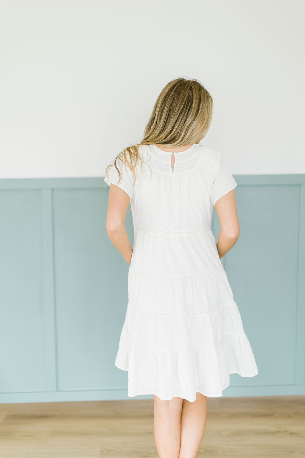 Alexi Midi Dress in White