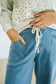 Lawson Drawstring Denim Pants