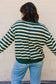 +Lydia Striped Knit Top in Hunter Green - Lettie Boutique