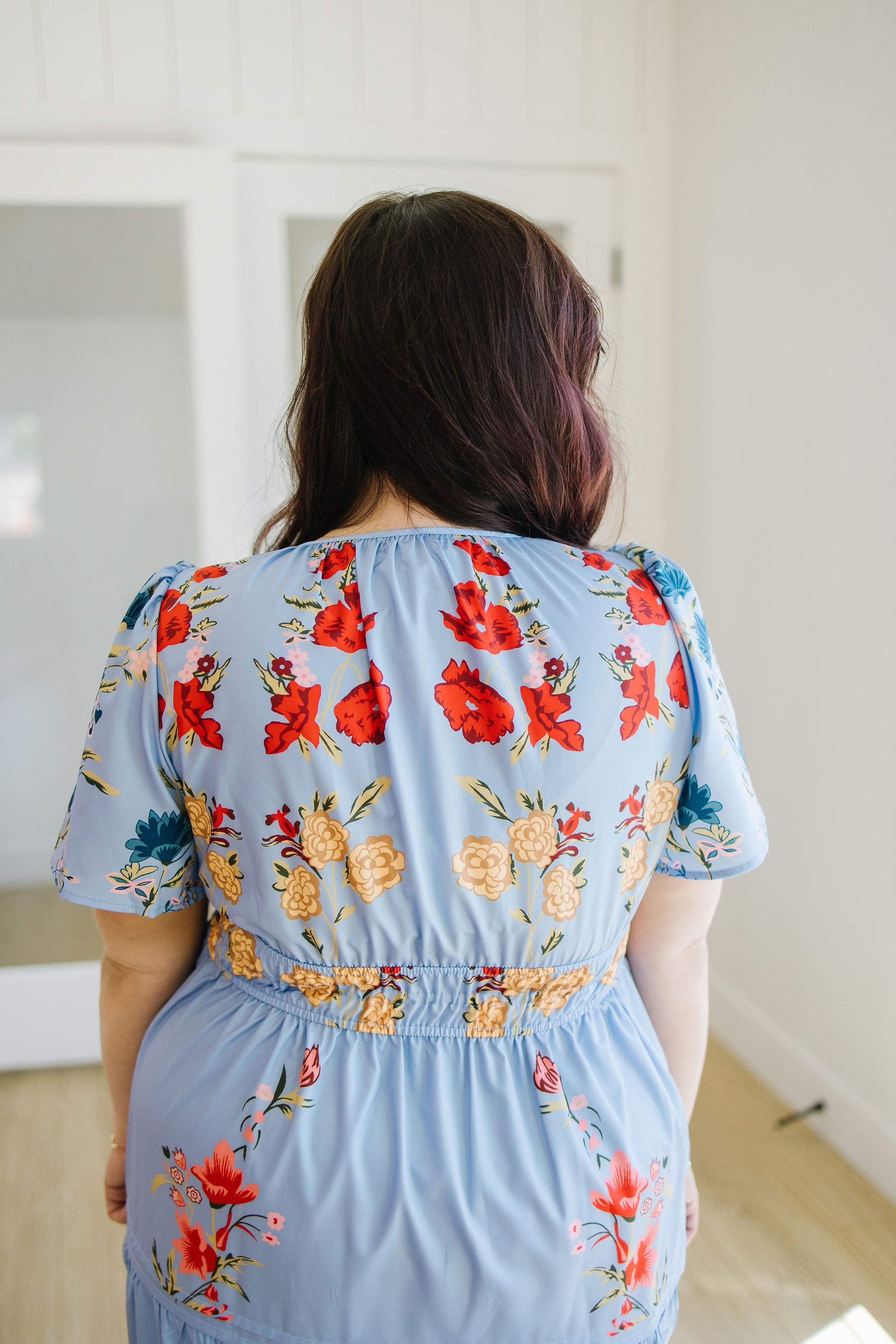 Kaydree Printed Maxi Dress in Blue - Lettie Boutique