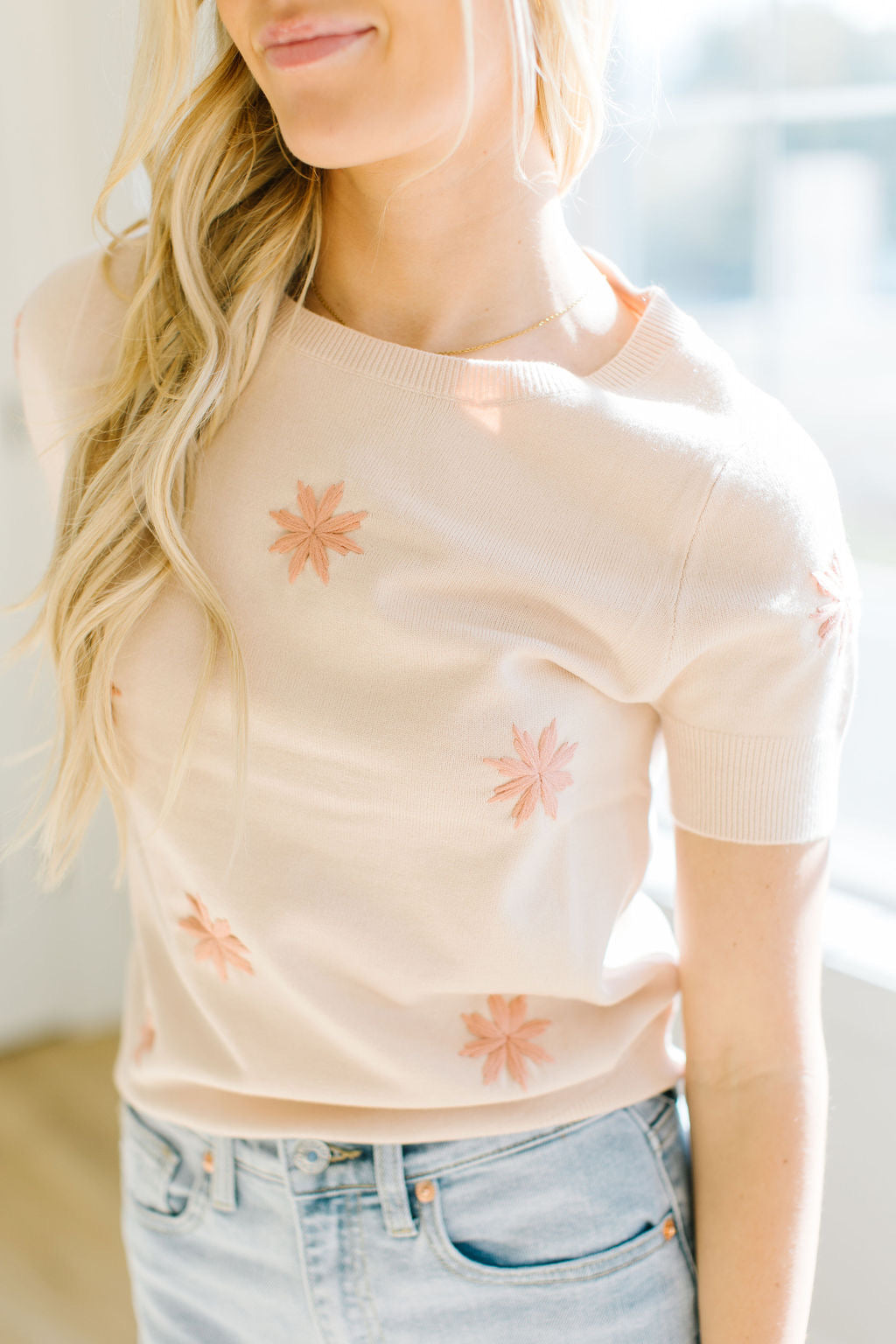 Mara Embroidered Floral Sweater