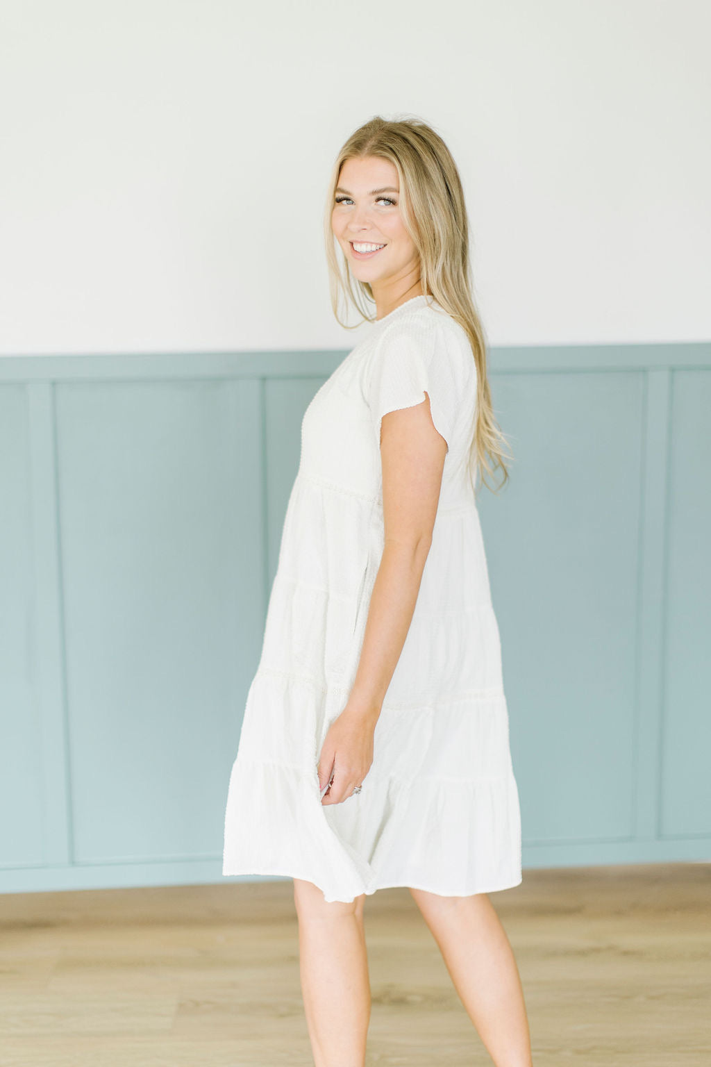 Alexi Midi Dress in White