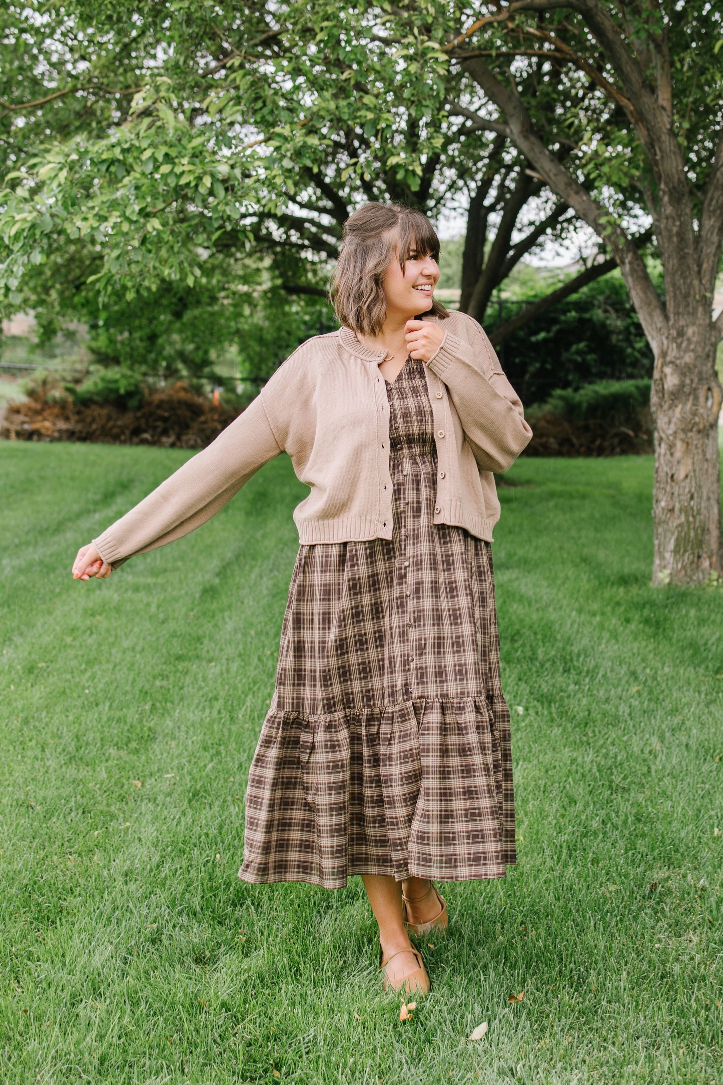 Johanna Smocked Plaid Dress