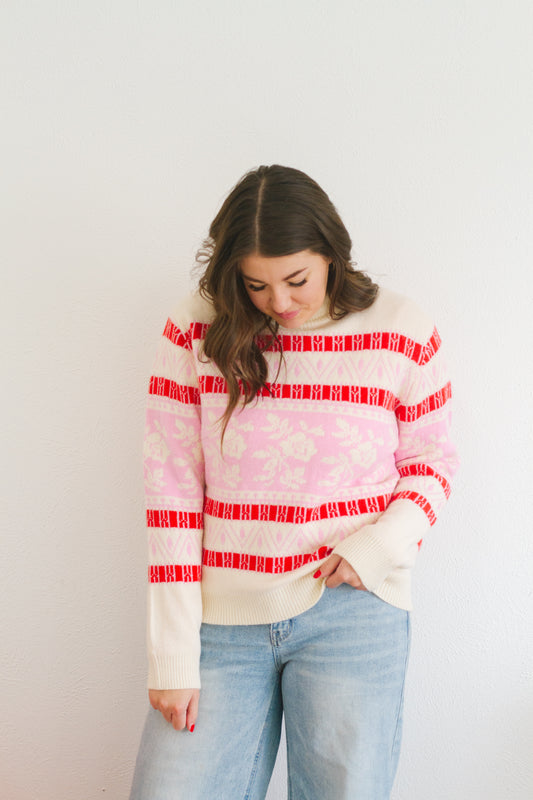 Jaci Floral Knit Sweater