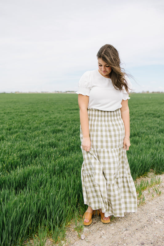 Willow Check Maxi Skirt - Lettie Boutique