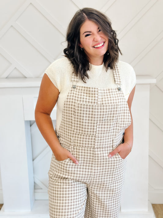 Stevie Gingham Overalls