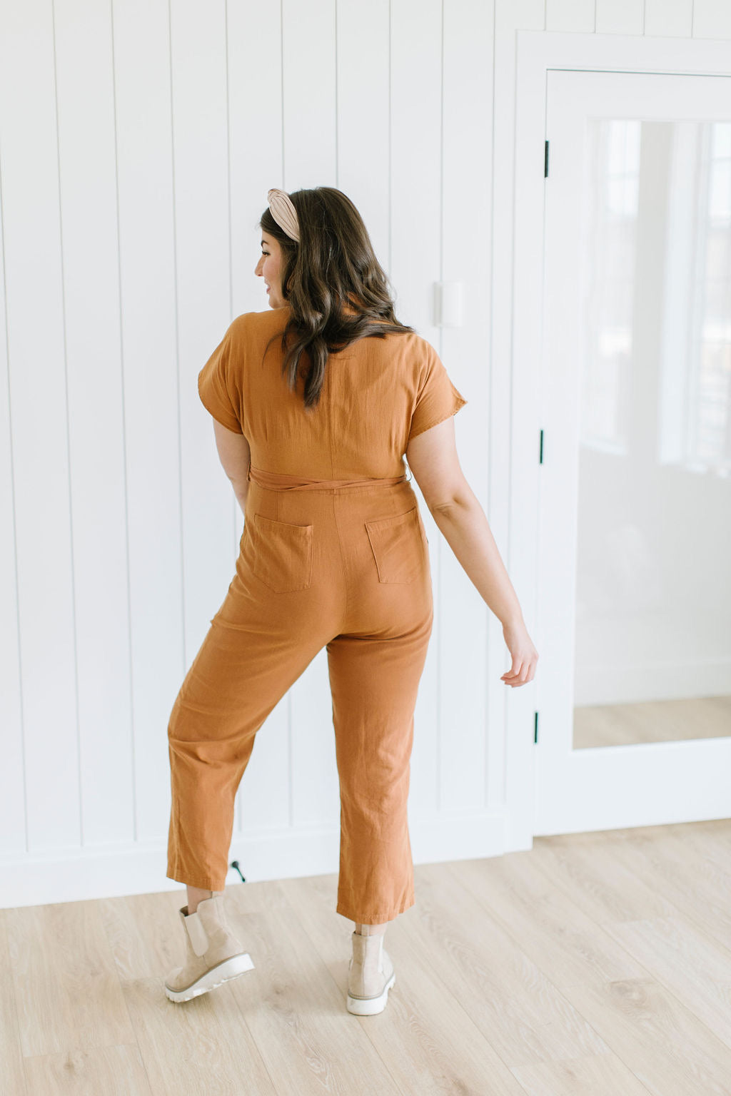 Tinsley Jumpsuit in Cognac