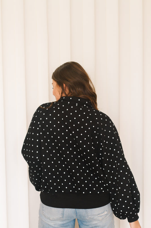 Delia Polka Dot Pullover