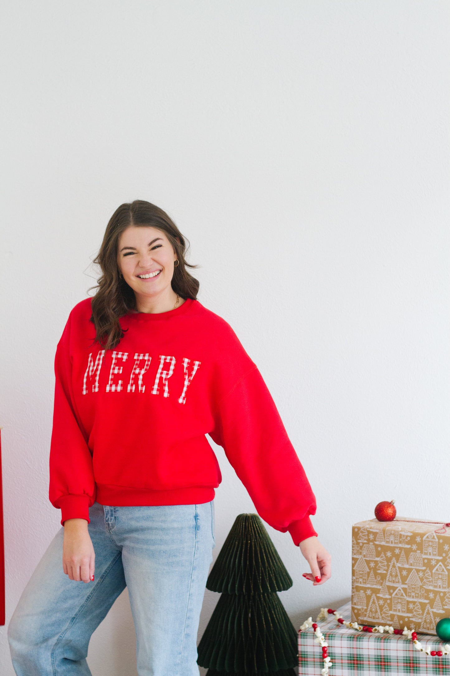 Merry Gingham Pullover