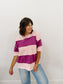 Poly Colorblock Top in Salmon - Lettie Boutique