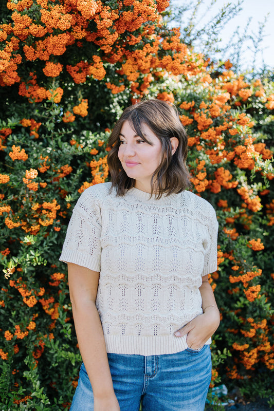 Fulton Crochet Sweater - Lettie Boutique