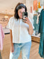 Alina Short Sleeve Caridgan In Cream