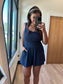 Misty Scalloped Romper Swimsuit Navy - Lettie Boutique