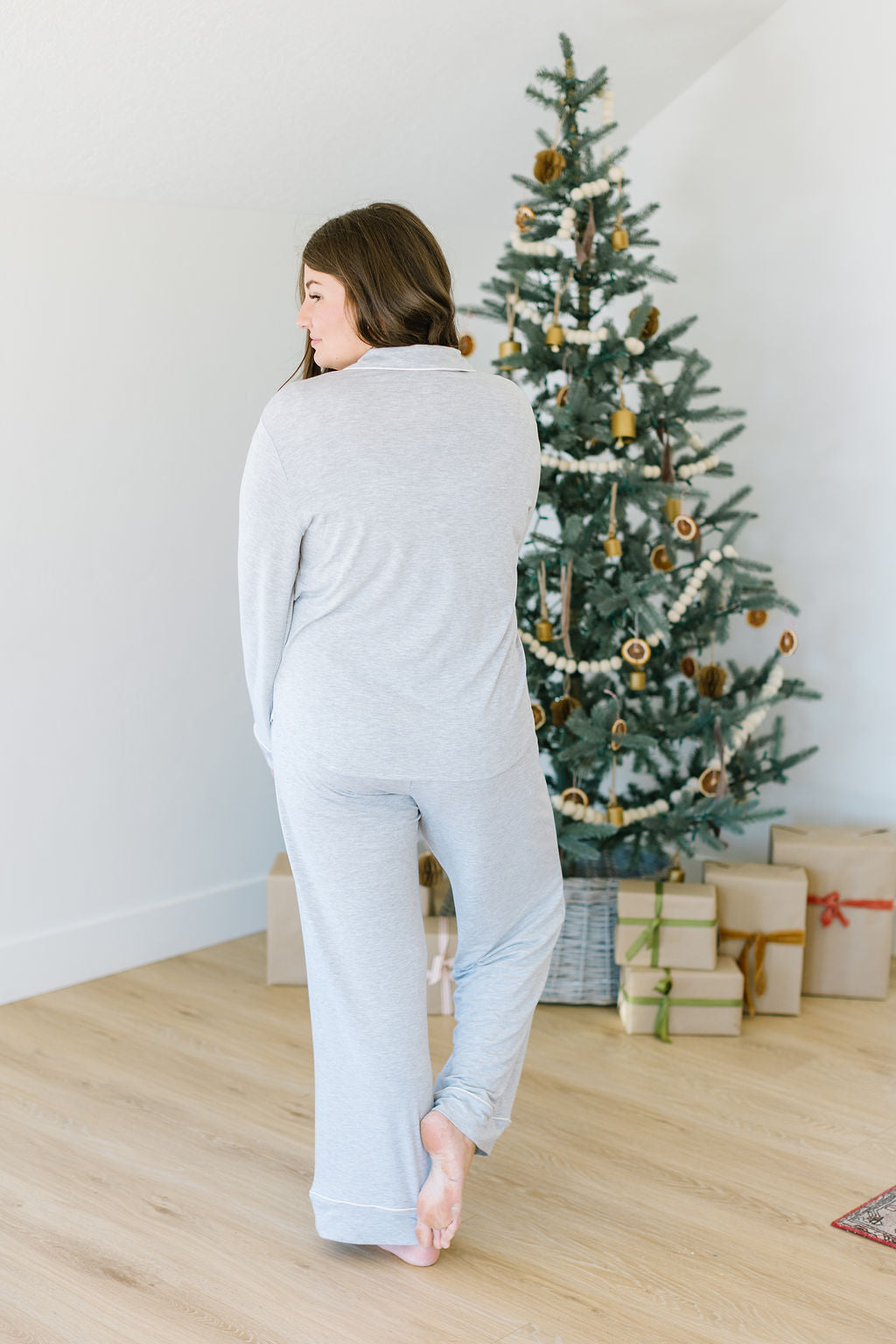 Janey Pajama Set in Gray