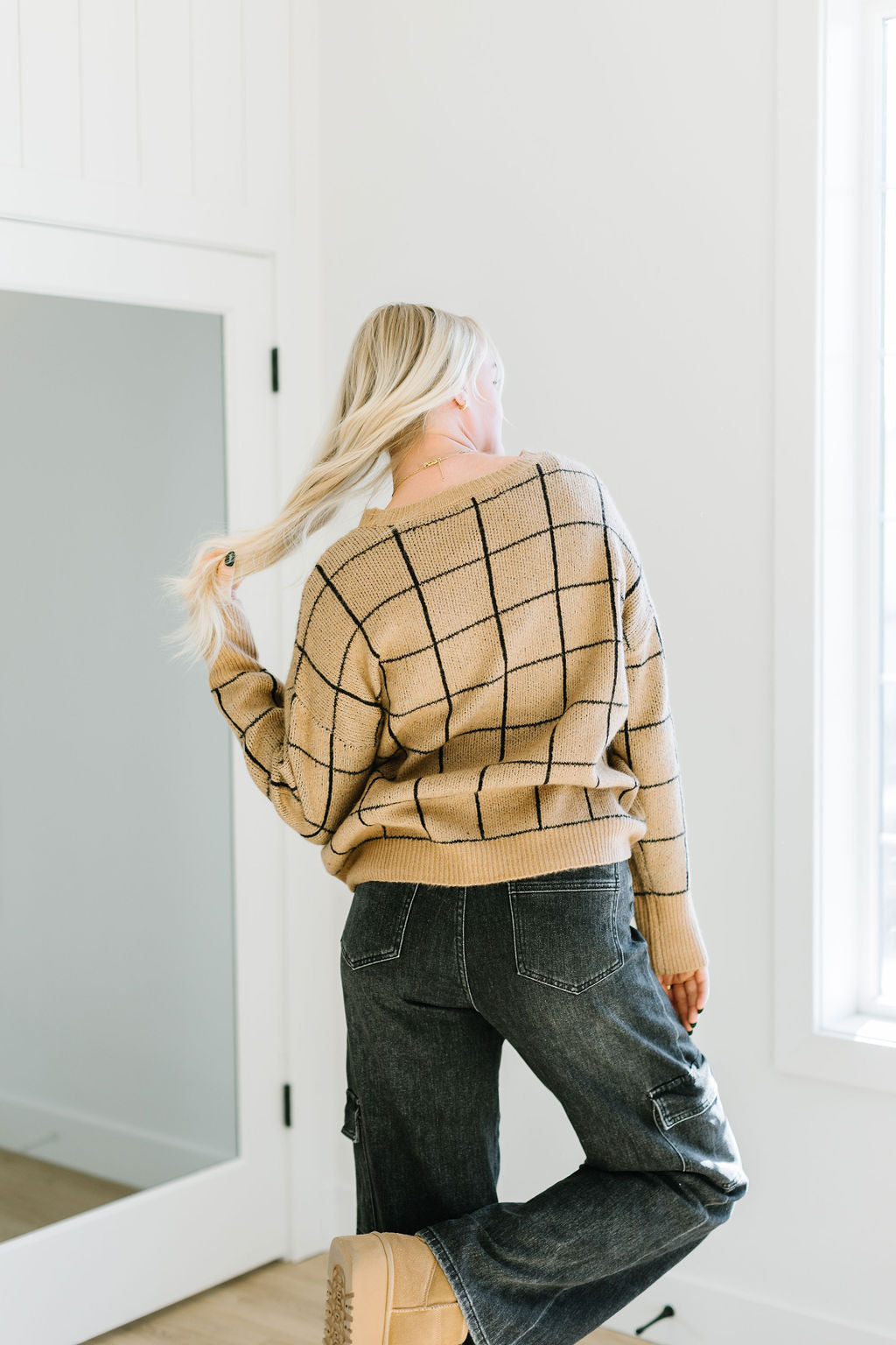 Tanya Grid Sweater