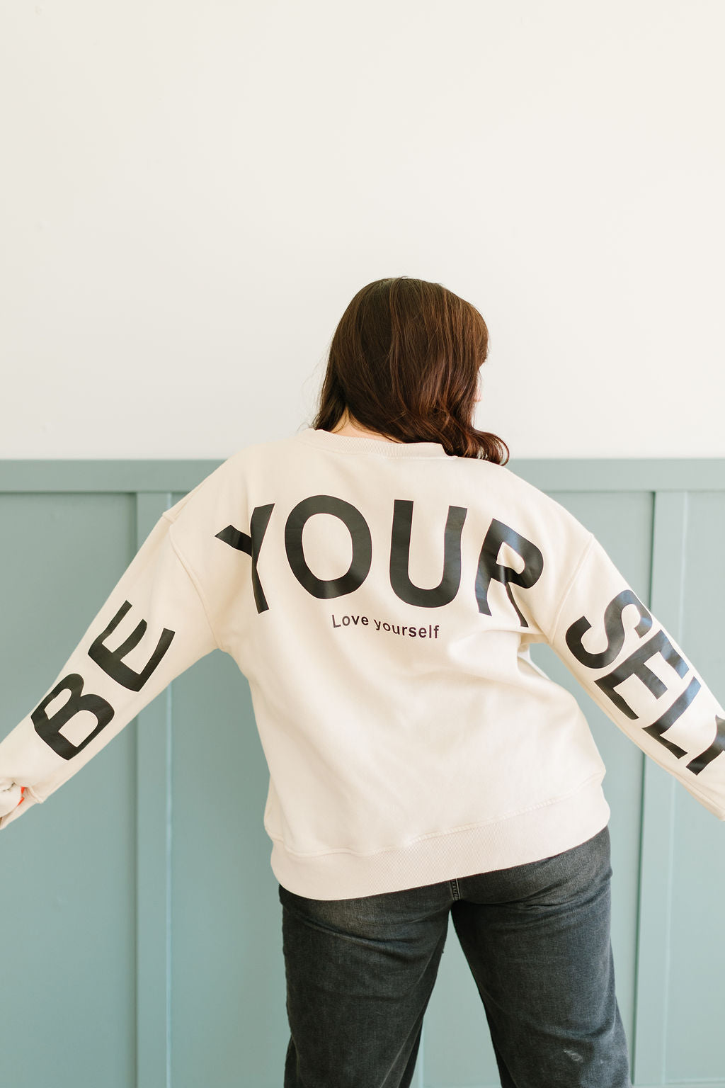 Love Yourself Pullover in Taupe