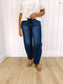 McCarthy Barrel Jeans Dark Wash - Lettie Boutique