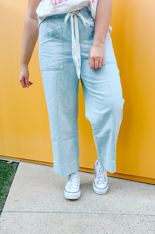 Amherst Striped Pants in Blue