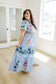 Kaydree Printed Maxi Dress in Blue - Lettie Boutique