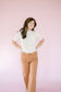 Emily Mock Neck Sweater in Ivory