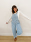 Inka Polka Dot Overalls in Denim - Lettie Boutique