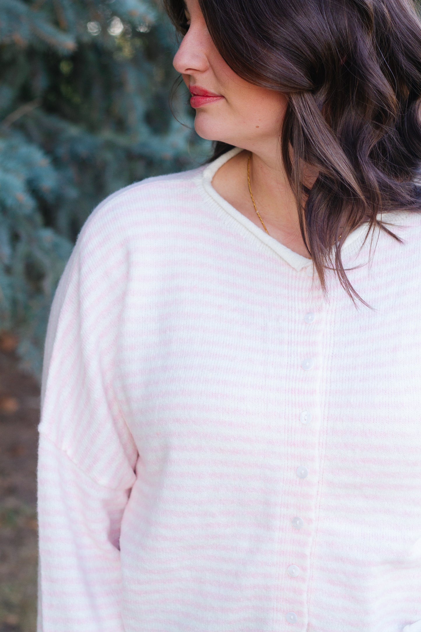 Melina Stripe Sweater in Pink