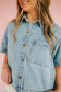 Elsie Denim Button-Up Top