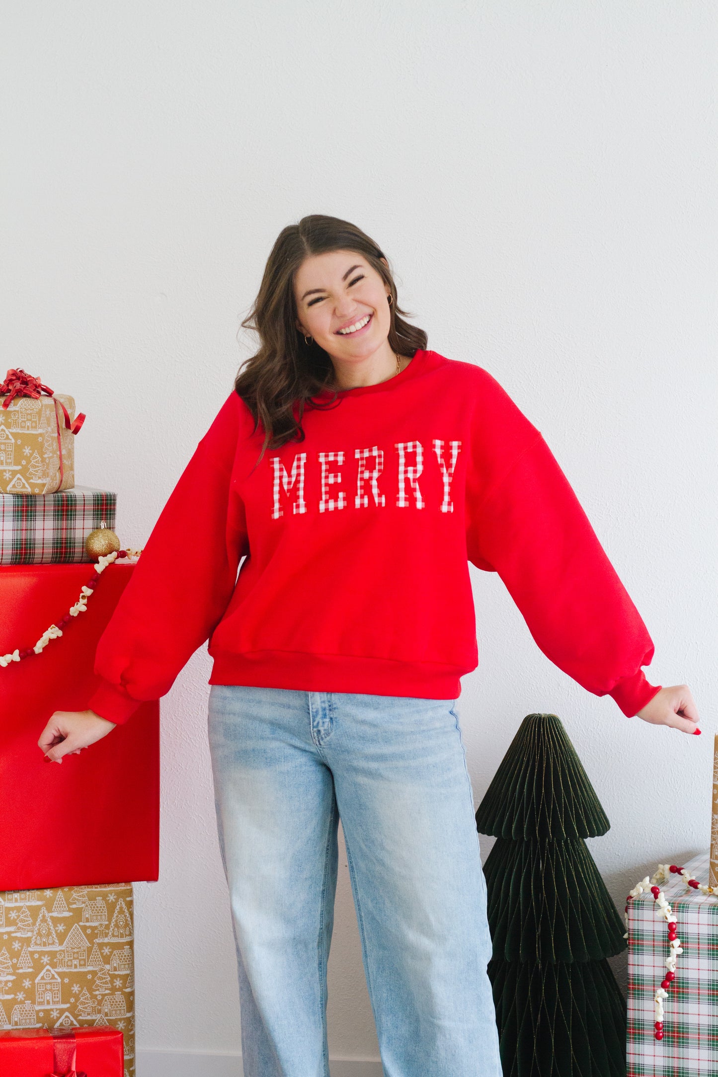 Merry Gingham Pullover