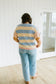 Cambria Striped Short Sleeve Sweater