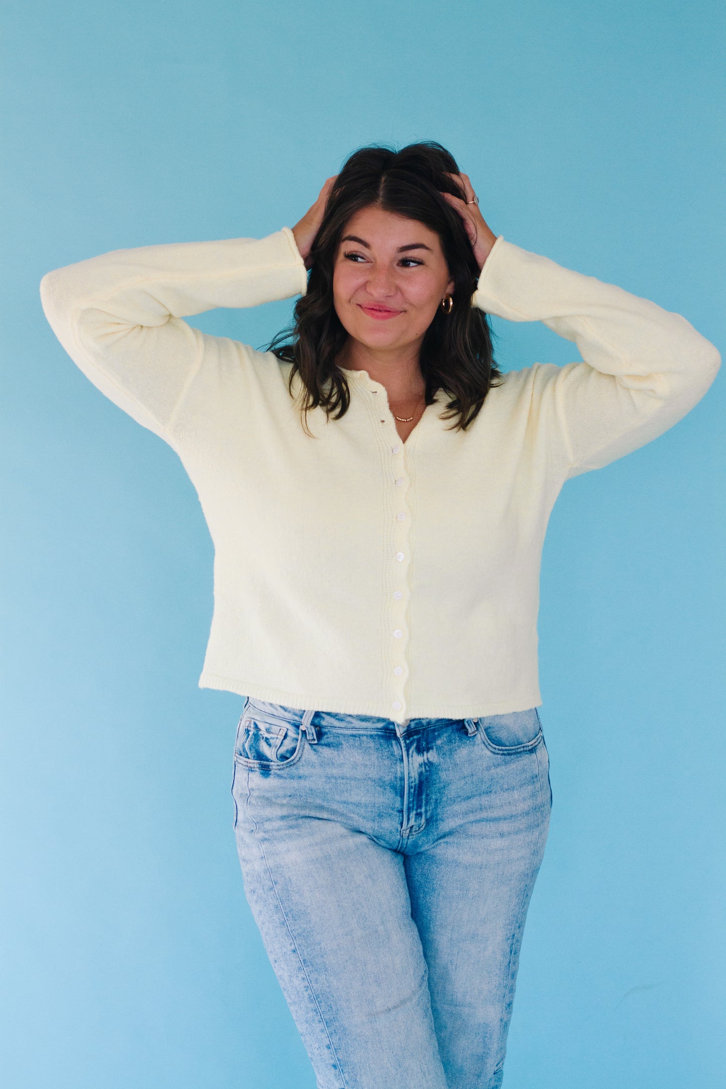 James Button Cardigan in Sunshine