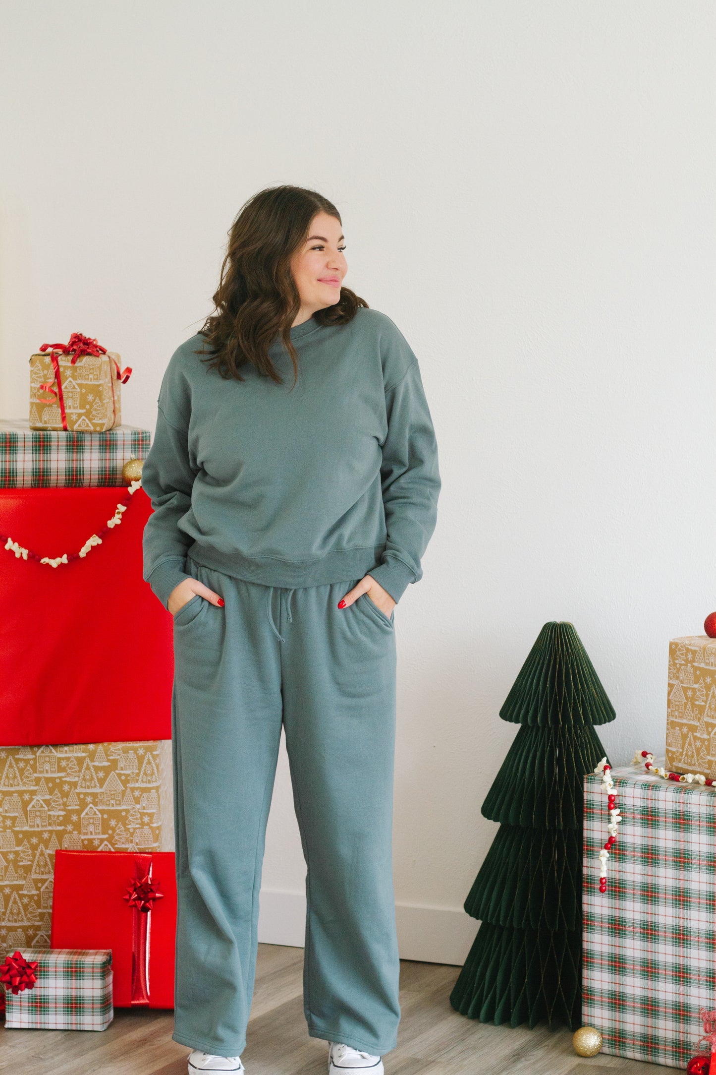 DOORBUSTER: Felicity Fleece Set in Ash Jade