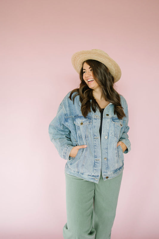 Milo Oversized Denim Jacket - Lettie Boutique