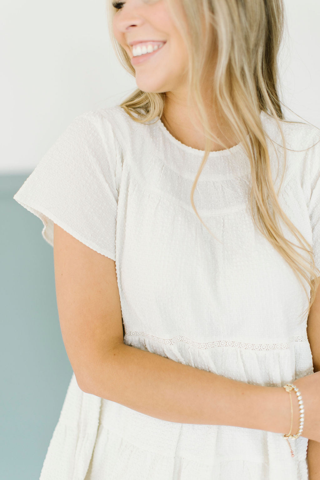 Alexi Midi Dress in White