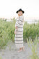 Jess Striped Sweater Maxi Dress in Natural