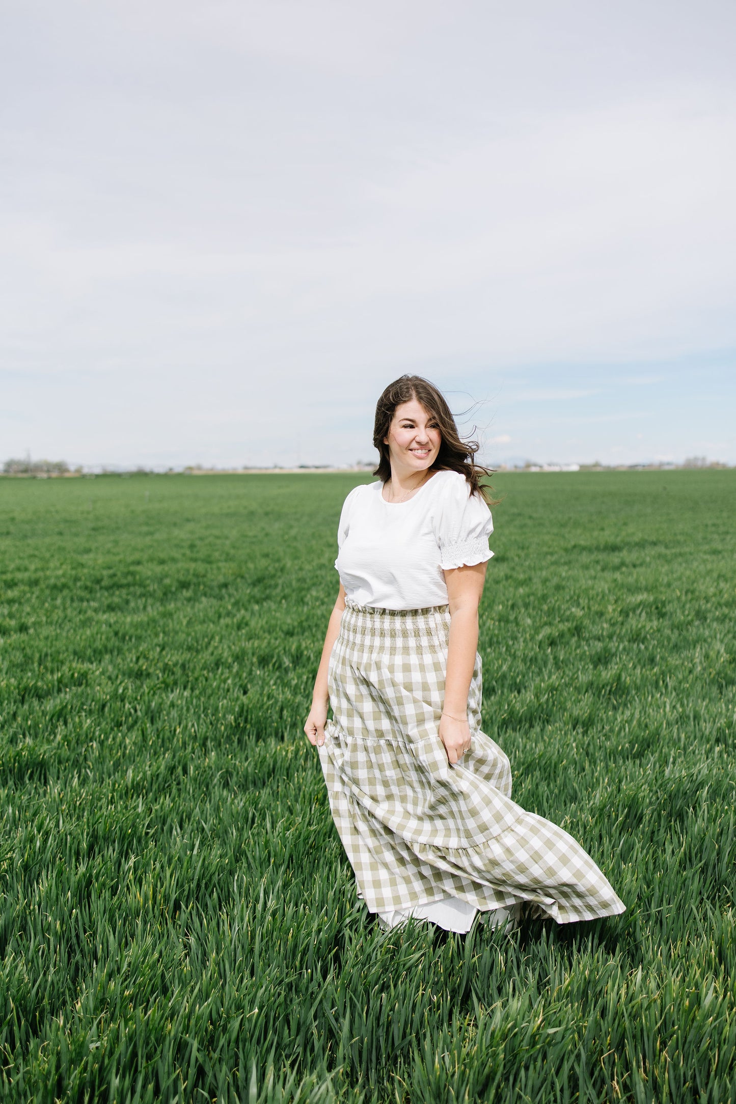 Willow Check Maxi Skirt - Lettie Boutique