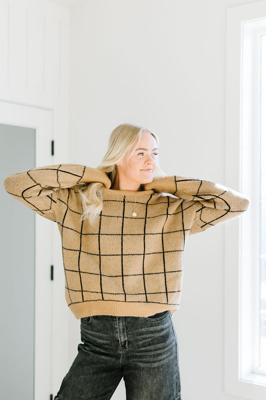 Tanya Grid Sweater