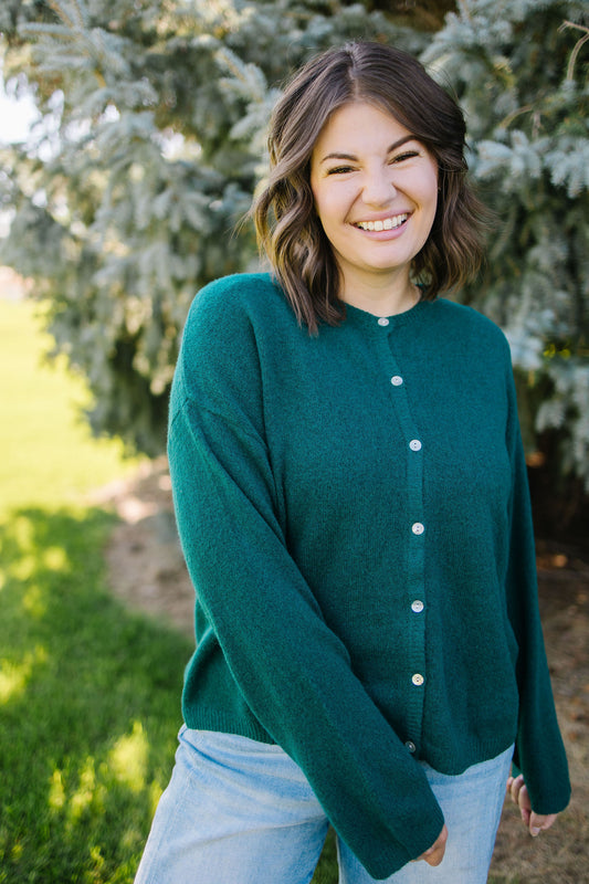 Perla Cardigan in Green - Lettie Boutique