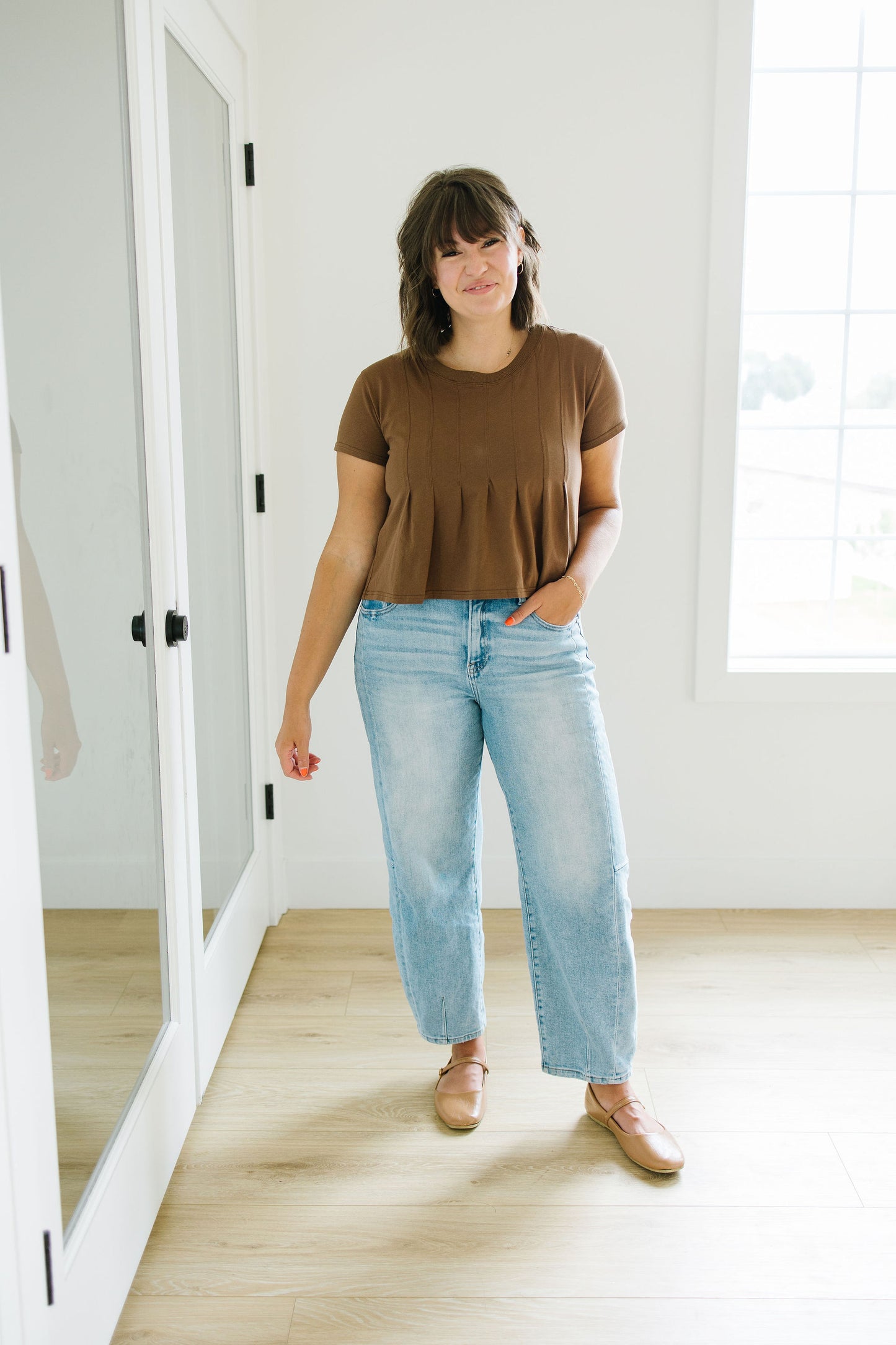 Carson Pleated Tee