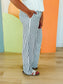 Jaylyn Striped Pants in Navy