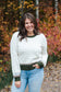 Vivian Geometric Sweater in Olive