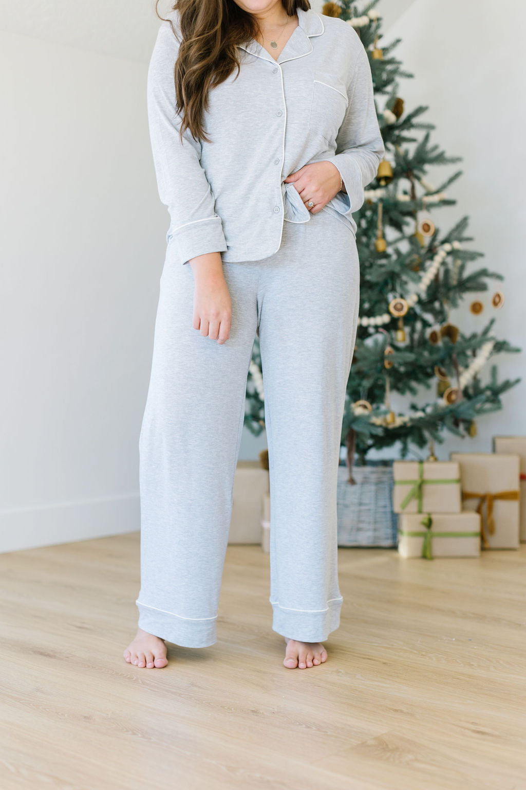 Janey Pajama Set in Gray