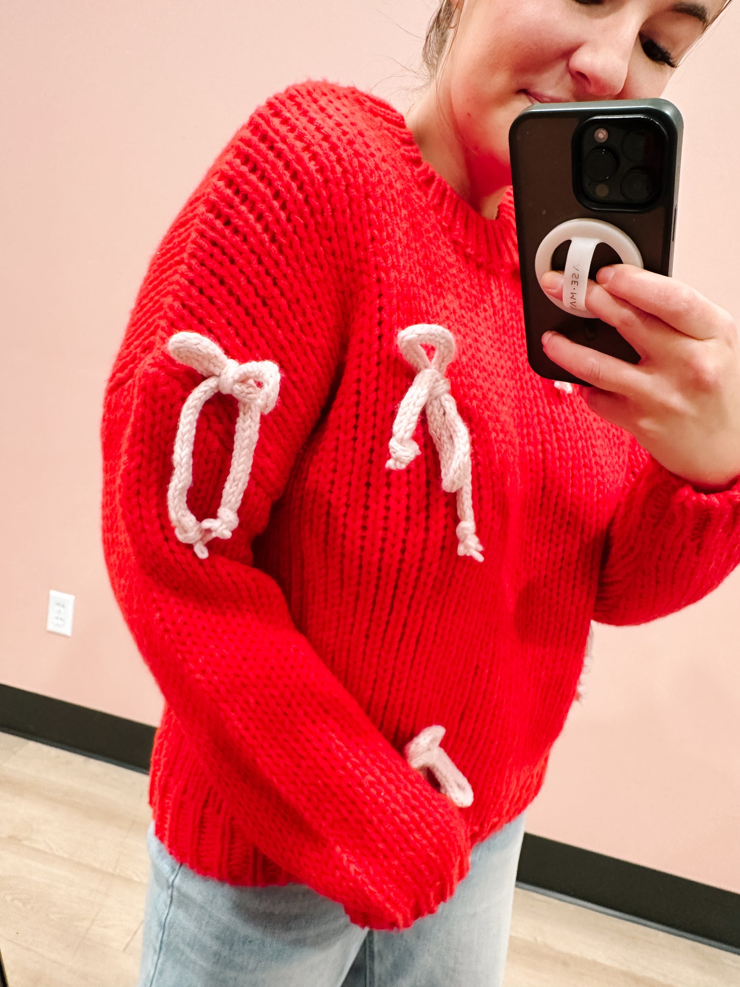 Delcy Knit Bow Sweater