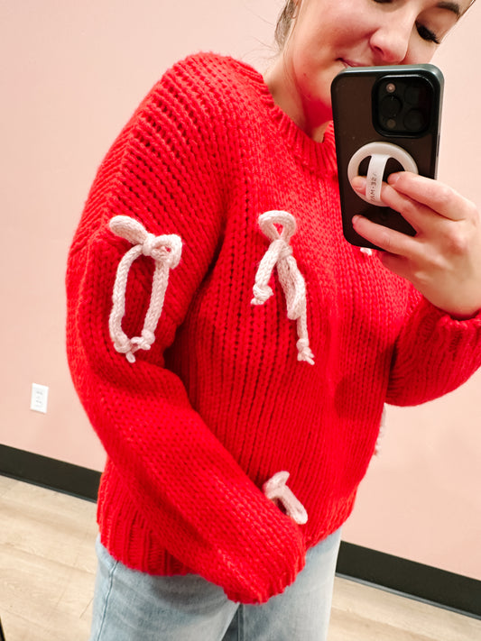 Delcy Knit Bow Sweater